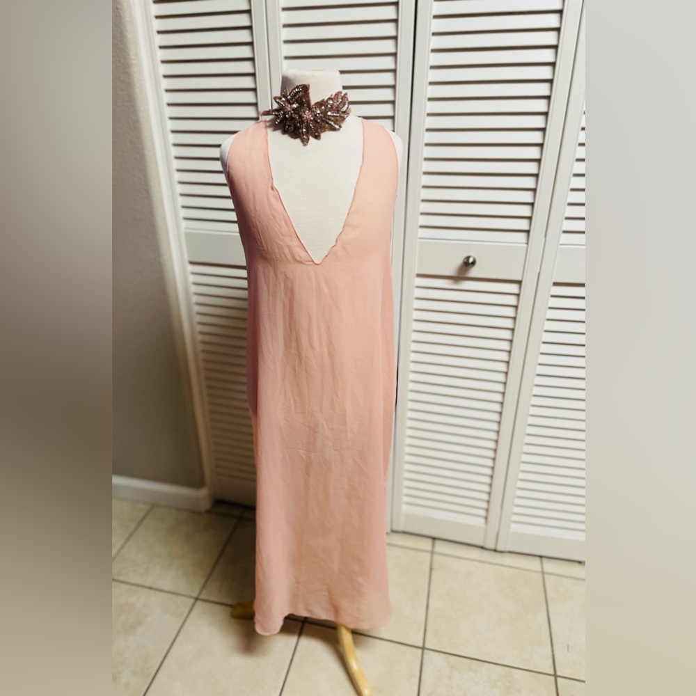Elegant Pink Sleeveless sheer top